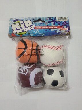 Vinyl Sport Ball Set – 4 Mini Balls
